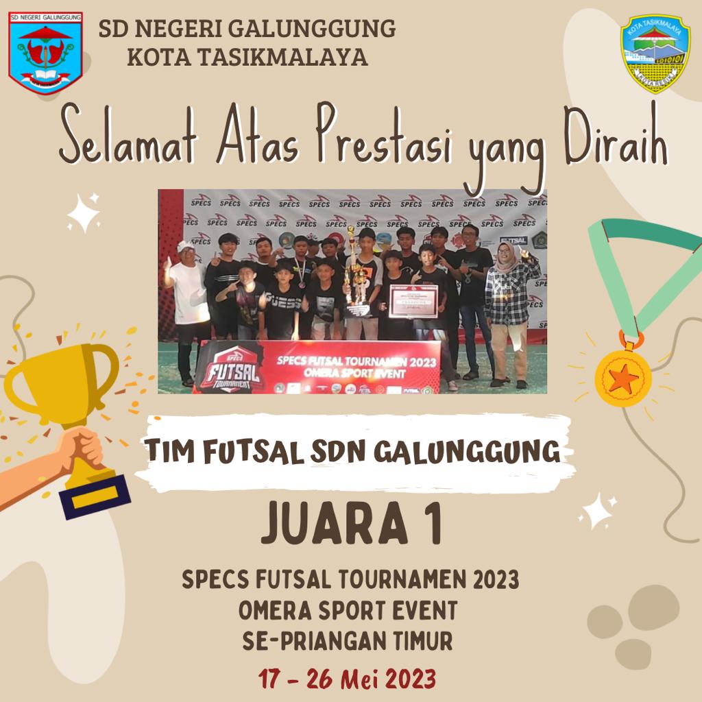 Juara 1 SPECS Futsal Tournamen 2023 Omera Sport Event Se-Priangan Timur