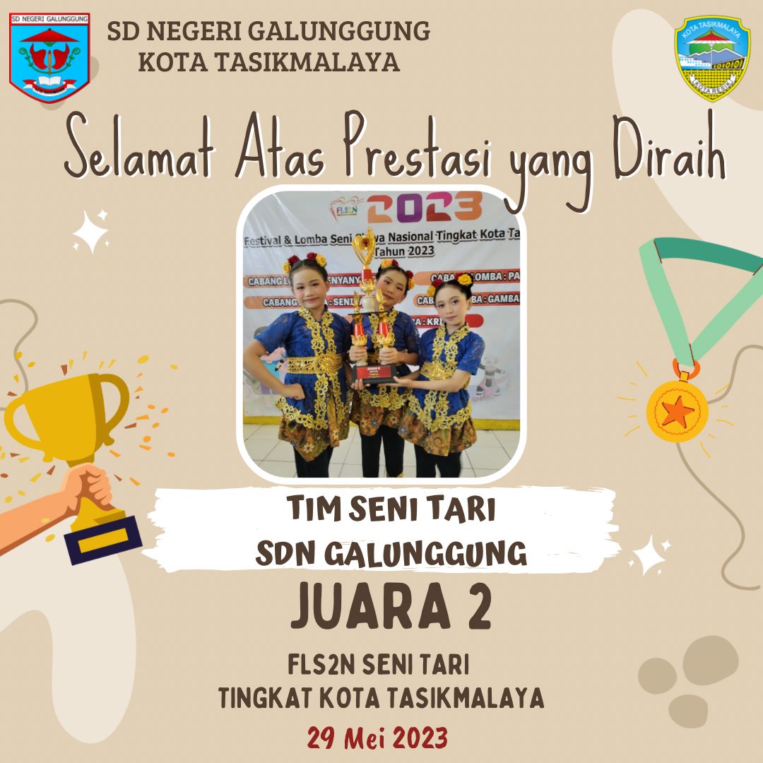 Juara 2 FLS2N Seni Tari Tk. Kota Tasikmalaya